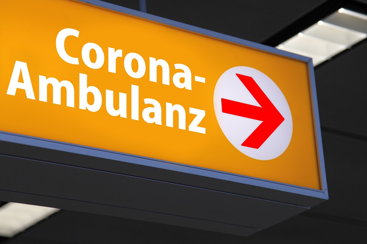 A sign reading "Ambulanz," representing an ambulance service dedicated patient care and transport.